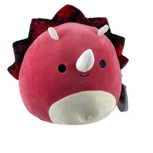 Squishmallow Tristan Red Triceratops 8" Plush Dino Dinosaur Stuffed Animal NEW